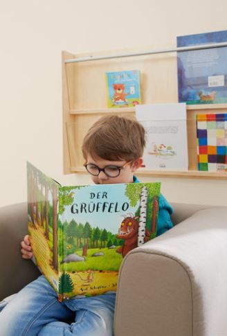 Wall-Mounted Book Browser, 2 Compartments by HABA Pro