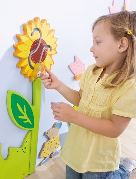 Sunflower with Sliding Bee Wall Decor by HABA Pro