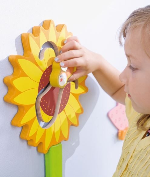 Sunflower with Sliding Bee Wall Decor by HABA Pro