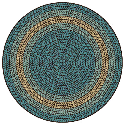 Braidful Nature Colors Teal Classroom Rug