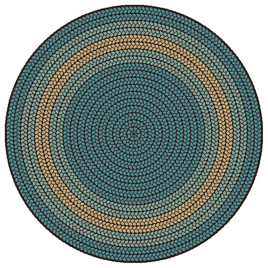 Braidful Nature Colors Teal Classroom Rug