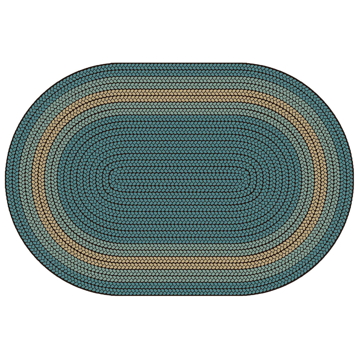 Braidful Nature Colors Brown Classroom Rug, view 3