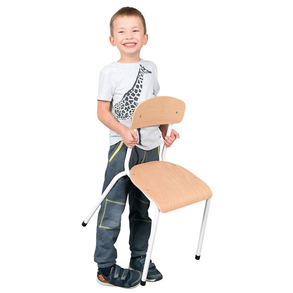 Stackable Metal Frame Classroom Chair by Moje Bambino