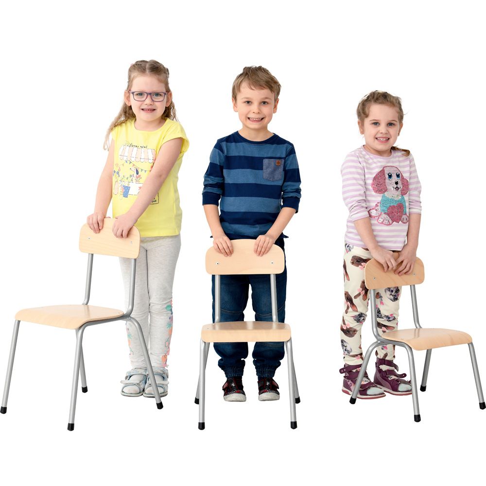 Stackable Metal Frame Classroom Chair by Moje Bambino