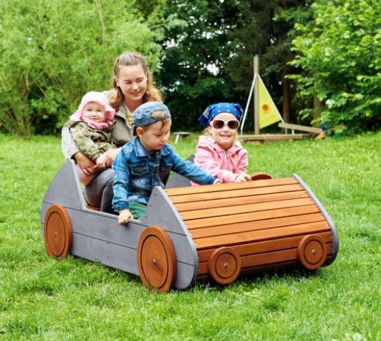 Wooden Indoor/Outdoor Four-Seat Play Car by HABA Pro