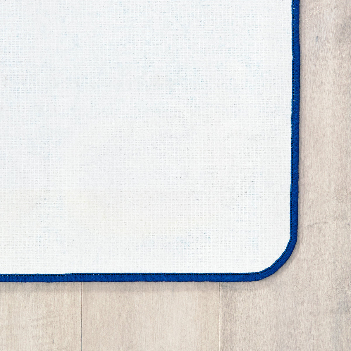 Scandinavian Doodle Border Blue Classroom Rug, view 2
