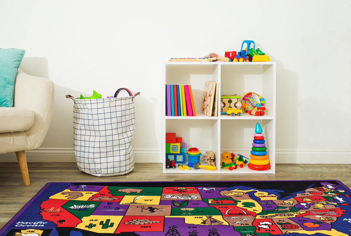 Discover America USA Map Classroom Rug, view 4