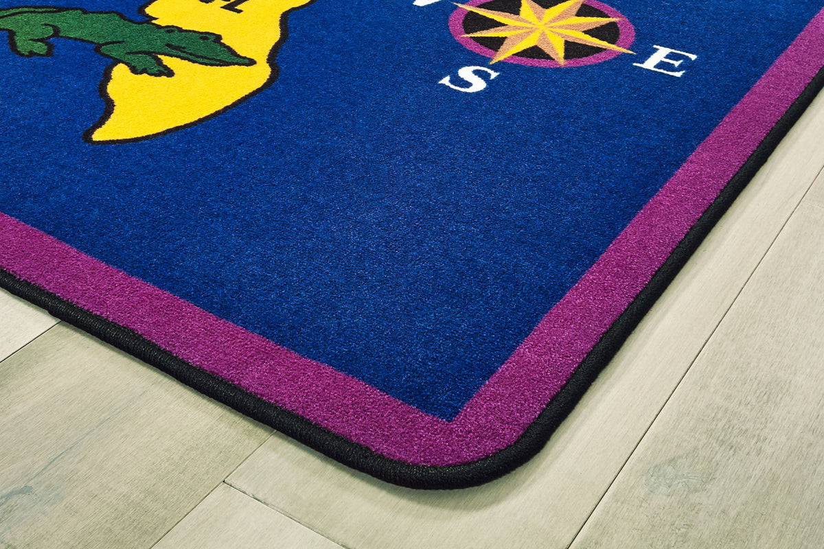 Discover America USA Map Classroom Rug, view 2
