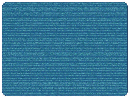 KIDSoft Subtle Stripes Blue and Teal Classroom Rug
