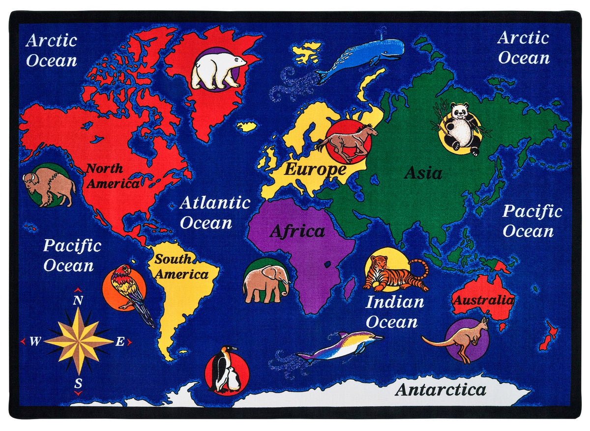 World Explorer Classroom Rug