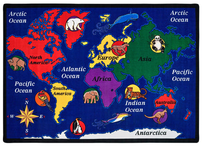 World Explorer Classroom Rug