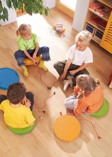 Story Time Floor Cushions with Rolling Cart (12) by HABA Pro
