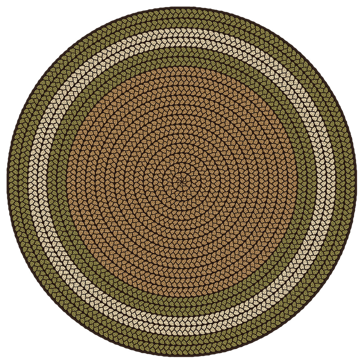 Braidful Nature Colors Brown Classroom Rug, view 2