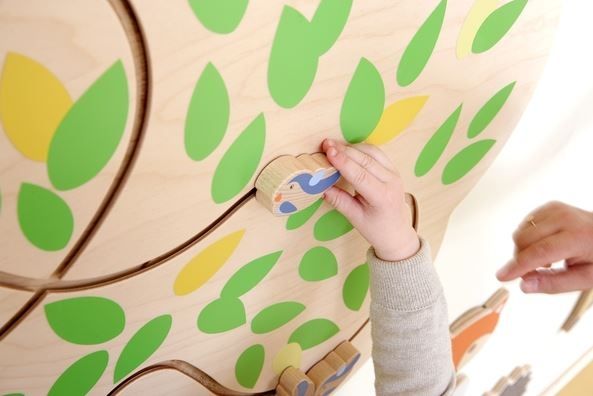 Tree Mirror Wall Decor with Sliding Birds by HABA Pro