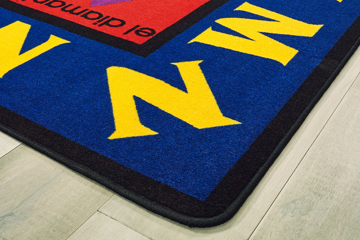 Bilingual Shapes and Colors Classroom Rug, view 2
