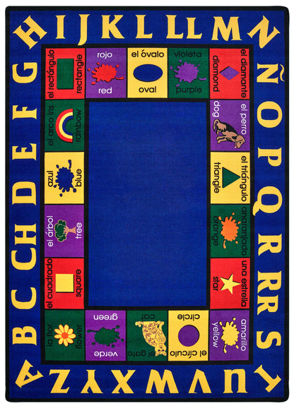 Bilingual Shapes and Colors Classroom Rug