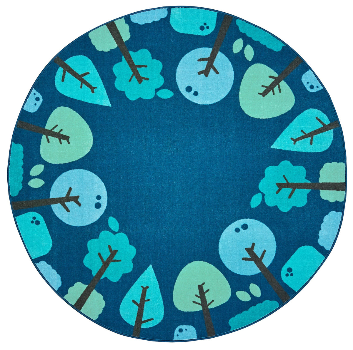 KIDSoft Tranquil Trees Blue Classroom Rug