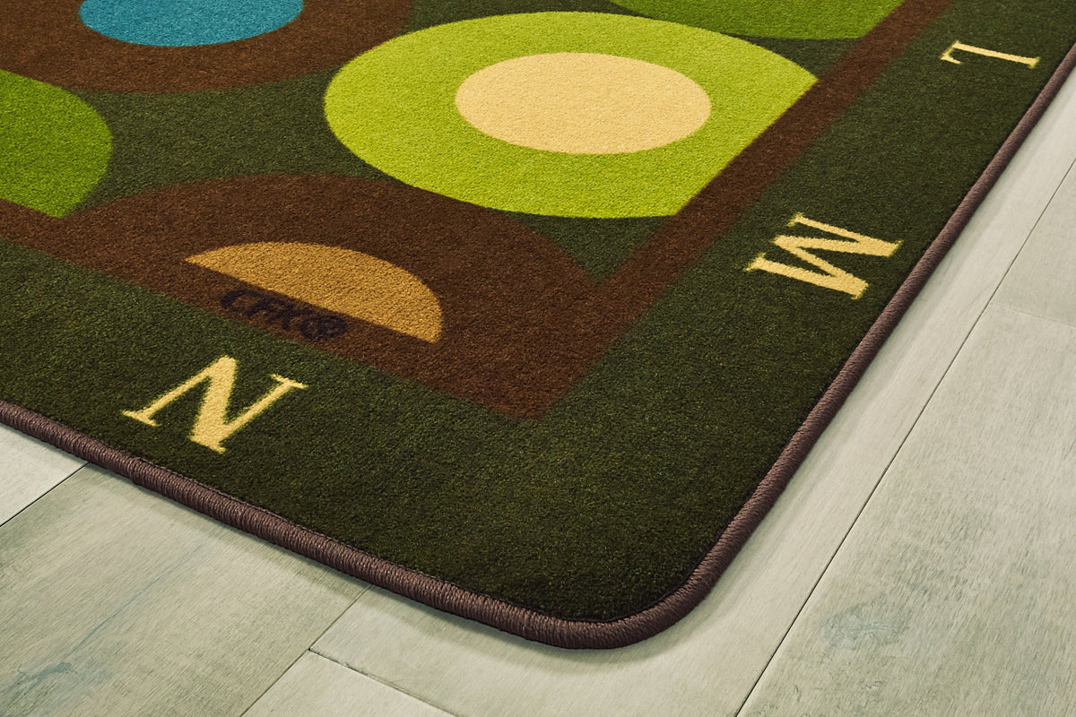 Calming Circles with Alphabet Classroom Rug, view 2