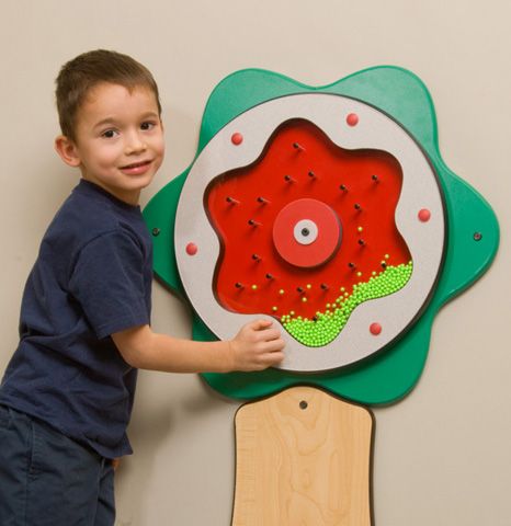 Green Plinko Flower Wall Activity by Playscapes