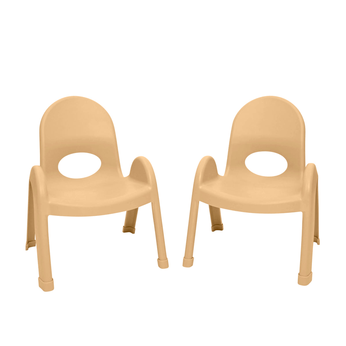 Value Stack Stackable Classroom Chair – Natural Tan / 7" / Set of 2