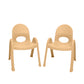 Value Stack Stackable Classroom Chair – Natural Tan / 11" / Set of 2