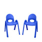 Stackable Classroom Chair, Royal Blue / 13" / Set of 2