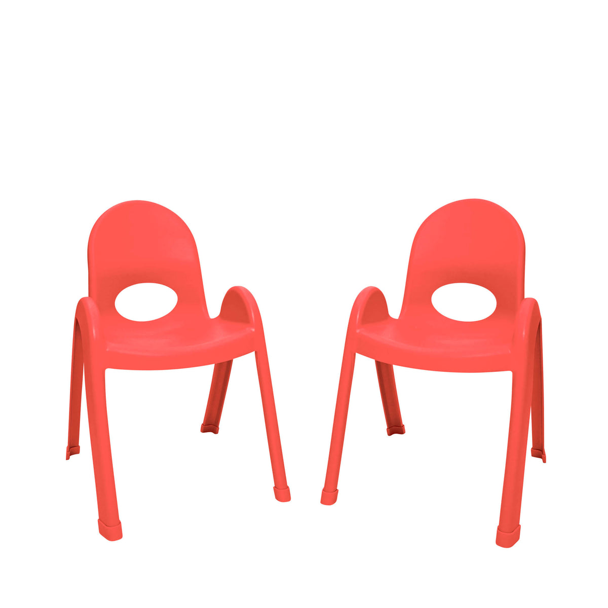 Stackable Classroom Chair, Candy Apple Red / 13" / Set of 2