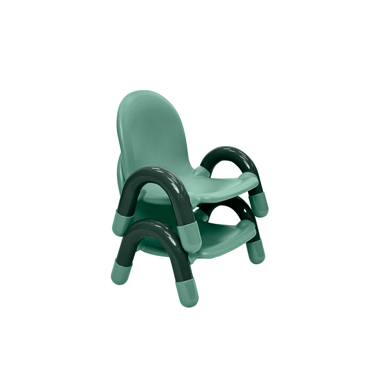 Stackable Preschool Chair, Teal Green / 5" / Set of 2