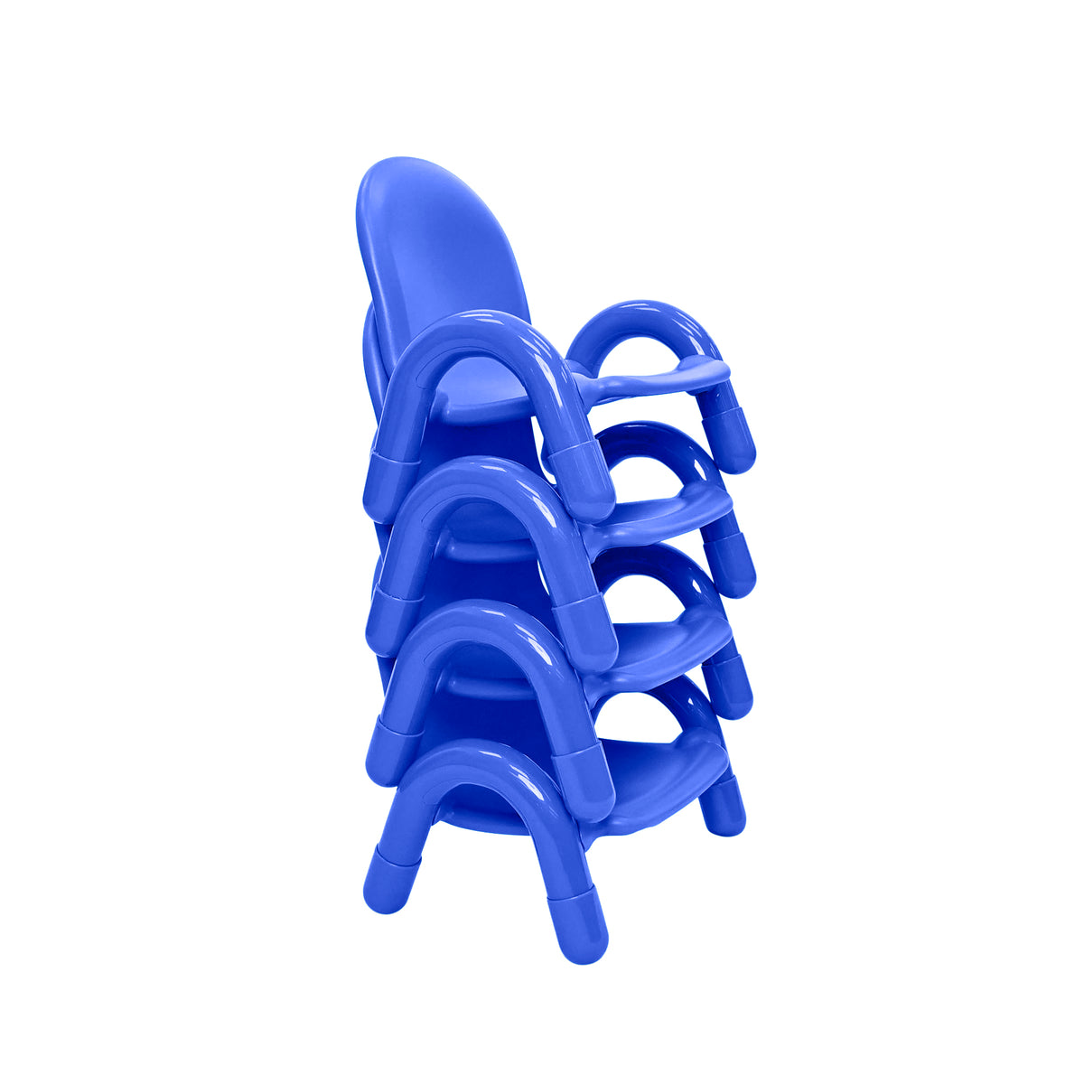 Stackable Preschool Chair, Royal Blue / 5" / Set of 4