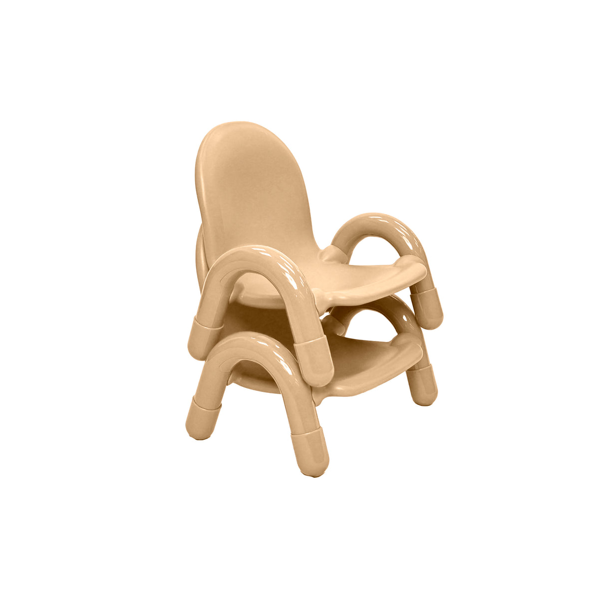 Stackable Preschool Chair, Tan / 7" / Set of 2