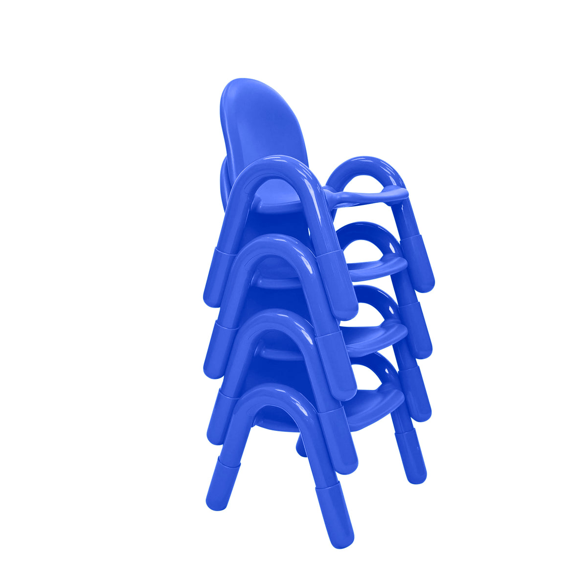 Stackable Preschool Chair, Royal Blue / 7" / Set of 4