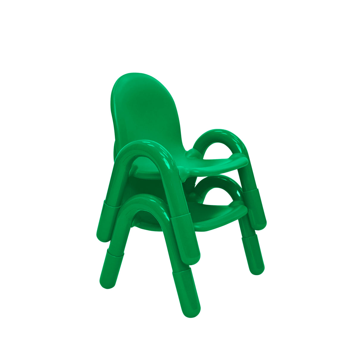 Stackable Preschool Chair, Shamrock Green / 7" / Set of 2