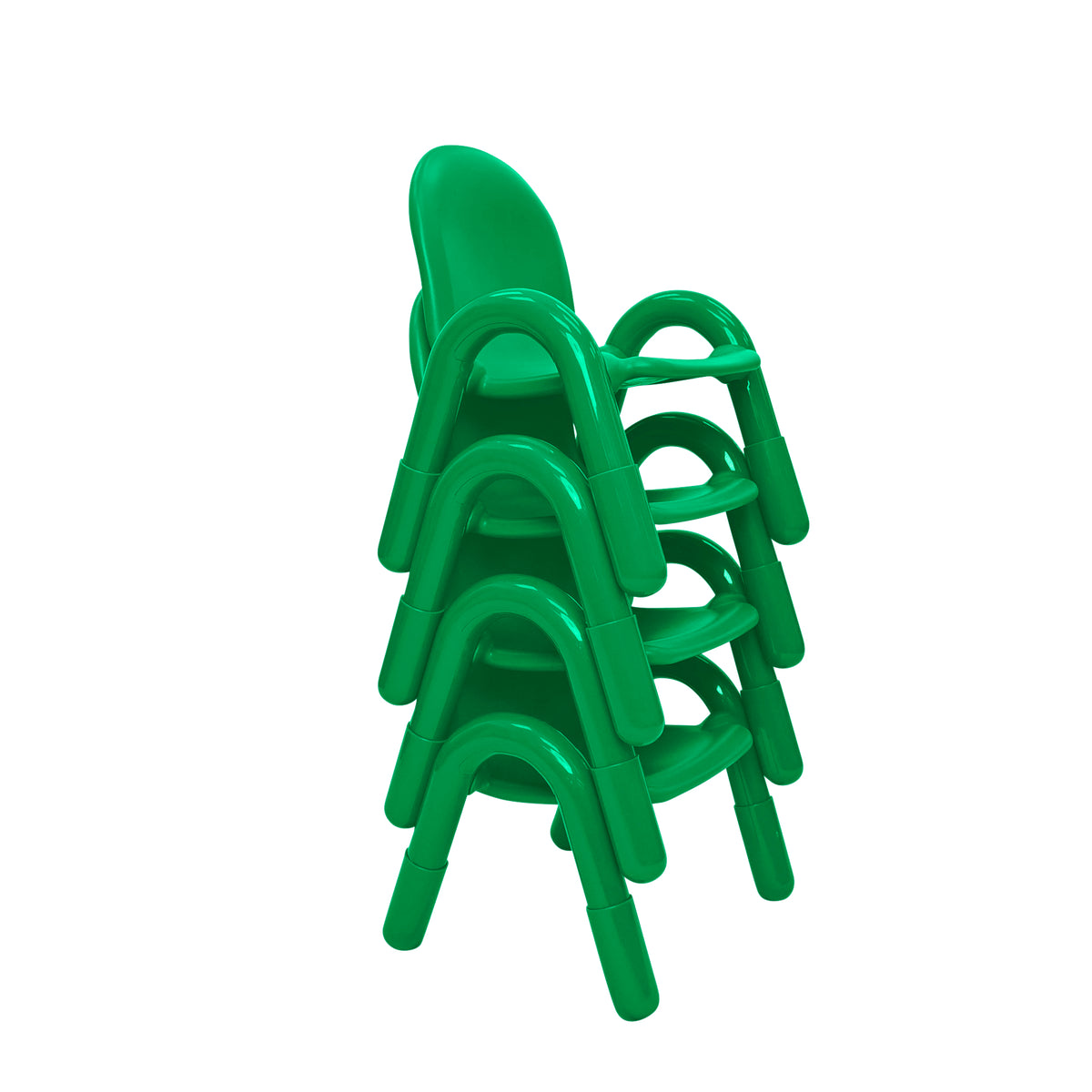 Stackable Preschool Chair, Shamrock Green / 7" / Set of 4