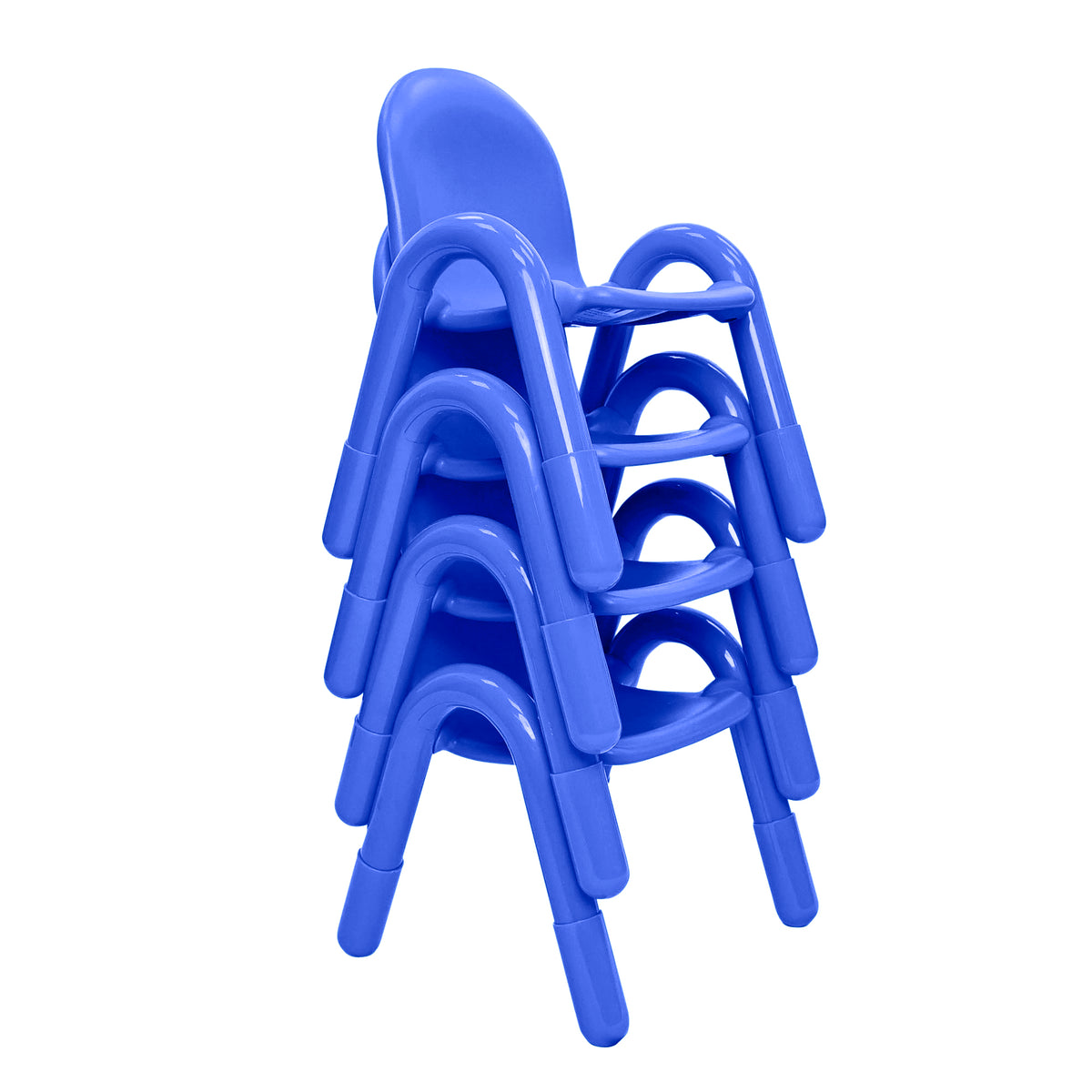 Stackable Preschool Chair, Royal Blue / 13" / Set of 4