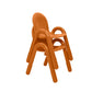 Stackable Preschool Chair, Natural Wood / 13" / Set of 2
