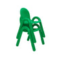 Stackable Preschool Chair, Shamrock Green / 13" / Set of 2