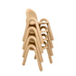 Stackable Preschool Chair, Tan / 13" / Set of 4