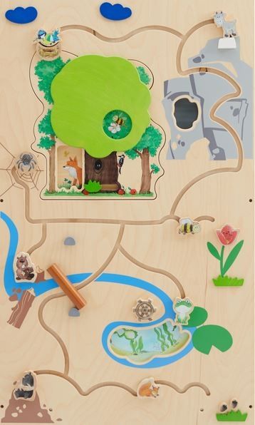Forest Hide-and-Seek Sliding Wall Panel by HABA Pro