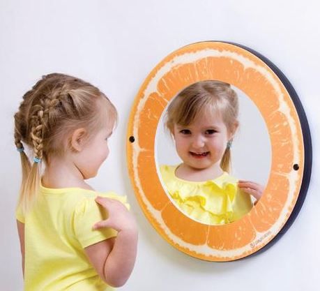Citrus Slice Round Wall Mirror by Playscapes