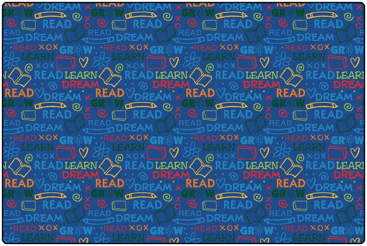 Read to Dream Pattern Classroom Rug, view 2