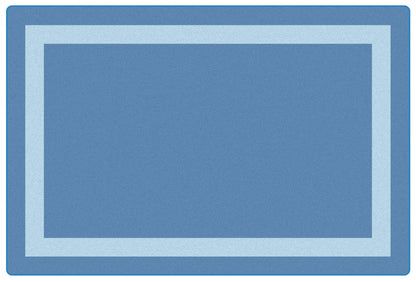 Simple Border Blue Classroom Rug
