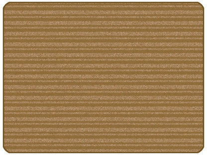 KIDSoft Subtle Stripes Brown and Tan Classroom Rug, view 4