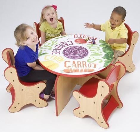 Themed Kid-Sized Table & 4 Chairs Set by Playscapes