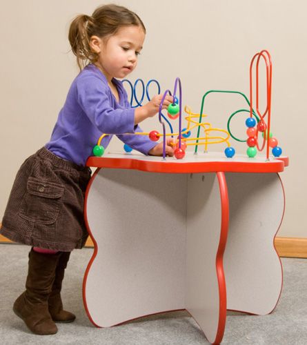 Flower-Top Wire & Bead Maze Table by Playscapes