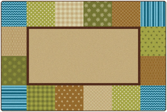 Pattern Blocks Nature Classroom Rug