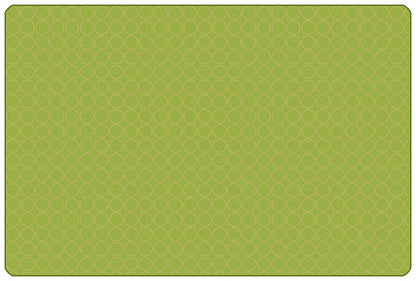 Comforting Circles Green/Tan Classroom Rug