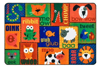 Animal Sounds Toddler Primary Classroom Rug