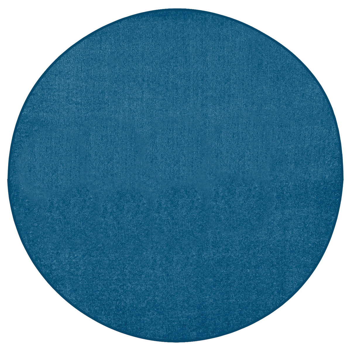 Mt St Helens Solid Color Classroom Rug, Marine Blue Round