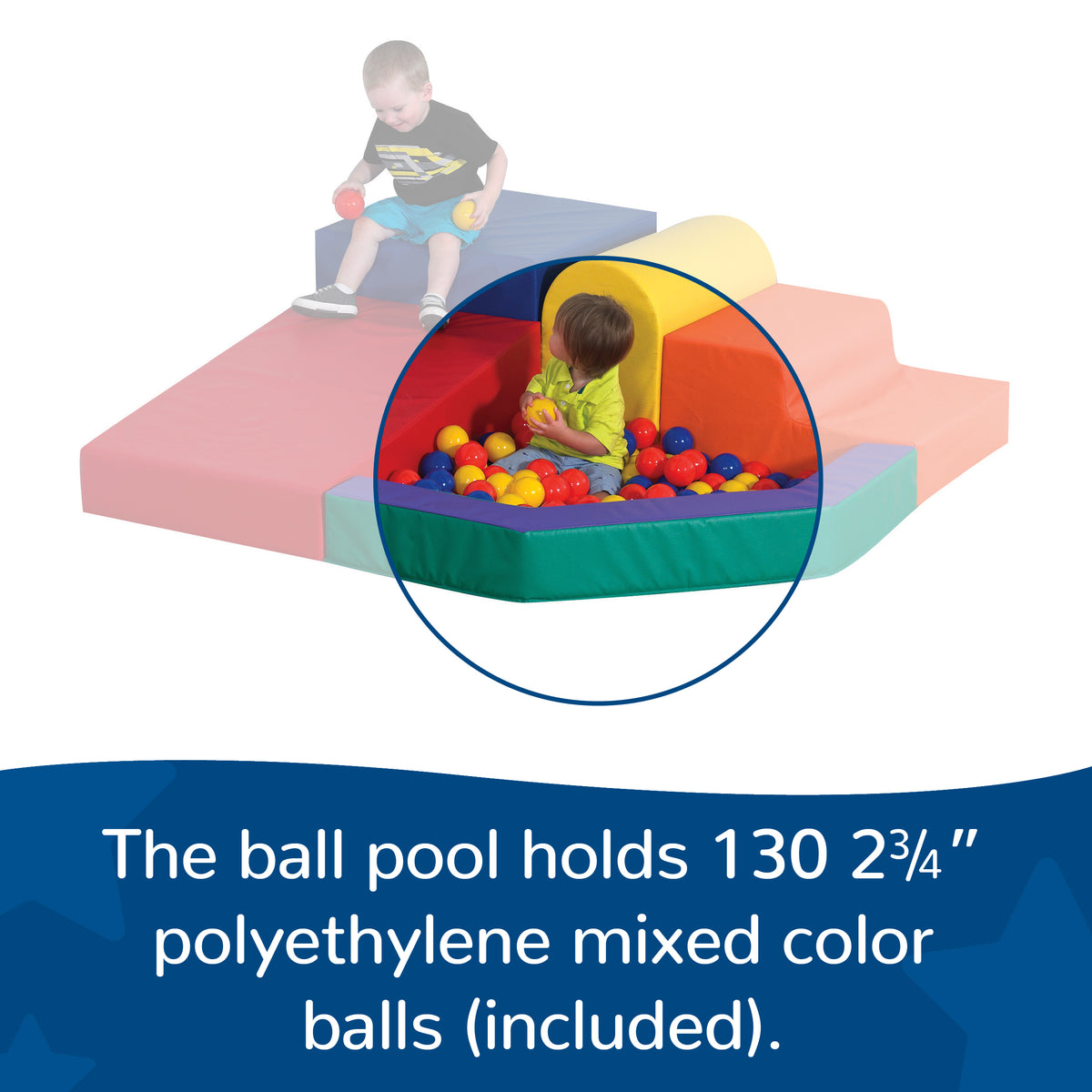 Toddler Corner Soft Play Climber with Ball Pool, view 3