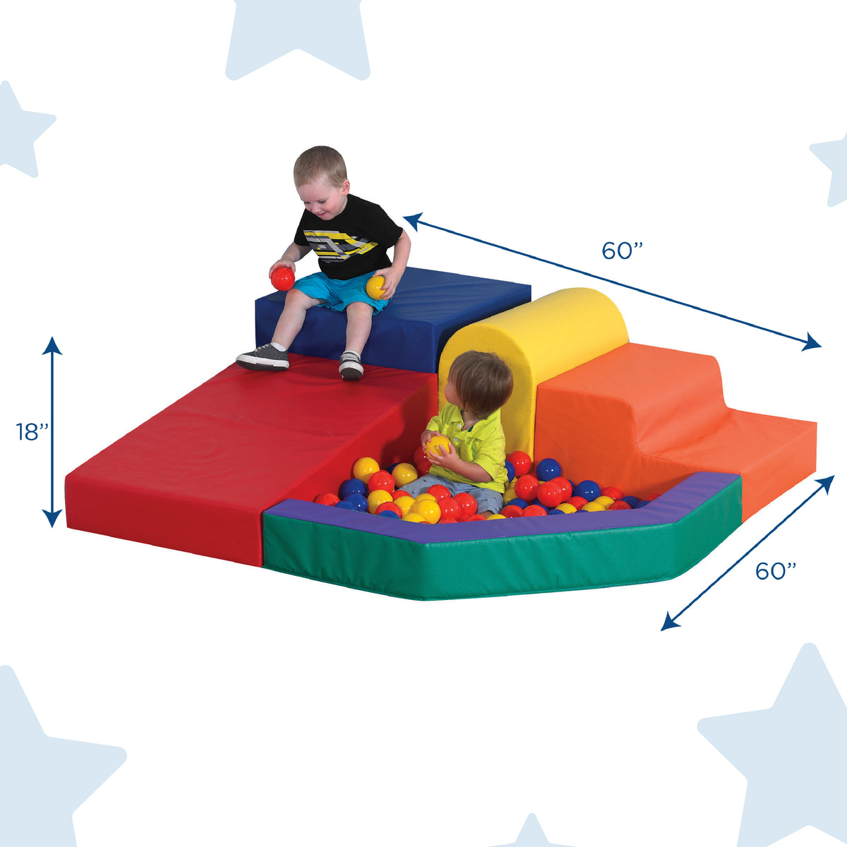 Toddler Corner Soft Play Climber with Ball Pool, view 4